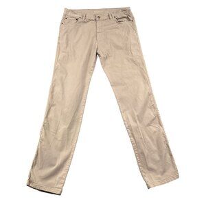 St. Croix Jeans Mens 38x35 Tan Slim Straight Denim Luxury Stretch